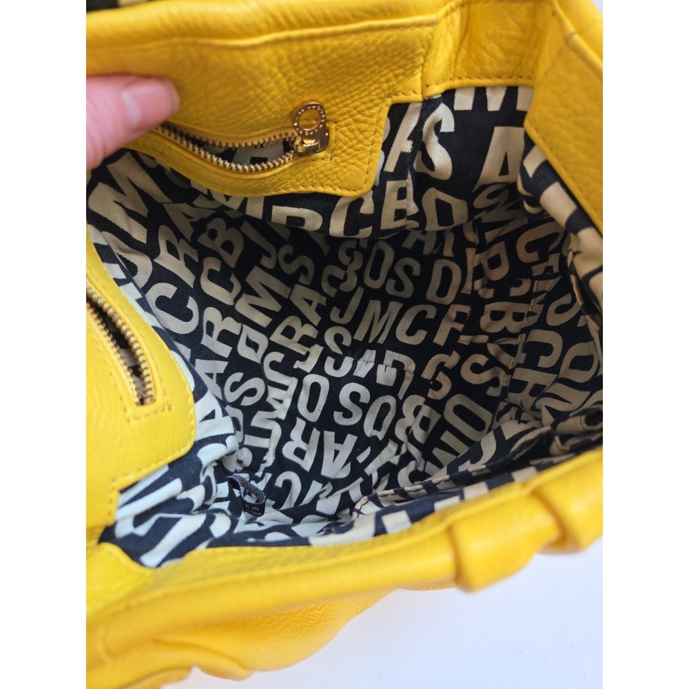 MARC by MARC JACOBS Classic Q Lil Ukita Leather Hobo Bag in Yellow Flap Shoulder - Picture 11 of 13